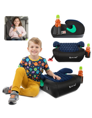 SEGGIOLINO AUTO RONDELLA SEDILE NERO-BLU SCURO TRAPUNTATO R129 125-150 CM (Cod. AP-384A-23578_A4x4)