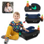 SEGGIOLINO AUTO RONDELLA SEDILE NERO-BLU SCURO TRAPUNTATO R129 125-150 CM (Cod. AP-384A-23578_A4x4)