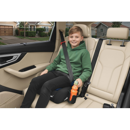 SEGGIOLINO AUTO RONDELLA SEDILE CON ISOFIX NERO-BLU SCURO R129 125-150 CM (Cod. AP-E4E6-9374B_A4x4)