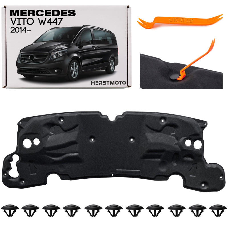 MERCEDES VITO III W447 2014+ PANNELLO FONOASSORBENTE COFANO CON CLIP A4476825200 (Cod. AP-8F11-5819D MERCEDES VITO III W447 2014+ PANNELLO FONOASSORBENTE COFANO CON CLIP A4476825200 (Cod. AP-8F11-5819D