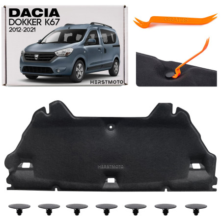 DACIA DOKKER K67 2012-2021 PANNELLO FONOASSORBENTE COFANO CON CLIP 658405438R (Cod. AP-D8E5-114A0_A4
