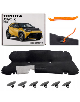 TOYOTA AYGO X 2022+ PANNELLO FONOASSORBENTE COFANO CON KIT CLIP 53341-0H070 (Cod. AP-C213-353A8_A4x4