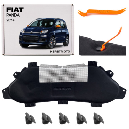 FIAT PANDA III 2011+ PANNELLO FONOASSORBENTE COFANO CON KIT CLIP 51859519 (Cod. AP-63B2-17310_A4x4)