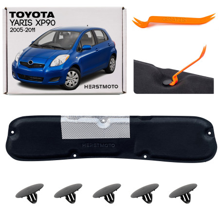 TOYOTA YARIS II XP90 2005-2011 PANNELLO FONOASSORBENTE COFANO CON KIT CLIP 539410D030 (Cod. AP-5033-