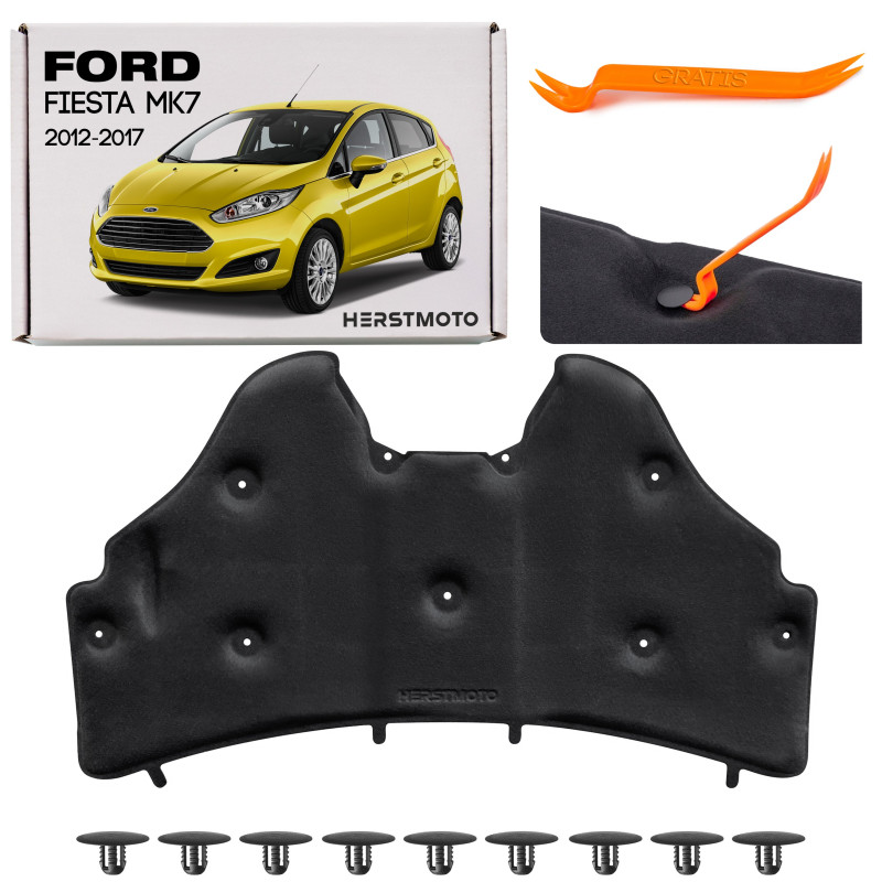 FORD FIESTA MK7 2012-2017 RESTYLING PANNELLO FONOASSORBENTE COFANO C1BBA16746AC (Cod. AP-3812-10925_