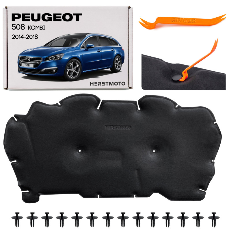 PEUGEOT 508 STATION WAGON 2014-2018 RESTYLING PANNELLO FONOASSORBENTE COFANO 9808628280 (Cod. AP-523