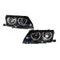 Fari Anteriori Angel Eyes BMW E46 '02/'05 4P. Elect. Black (Cod. E-FAB0029)