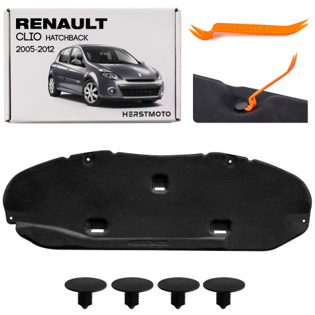 RENAULT CLIO III HATCHBACK 2005-2012 PANNELLO FONOASSORBENTE COFANO 8200525861 (Cod. AP-E5FA-119D5_A