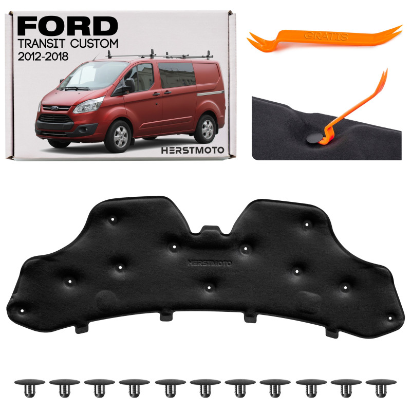 FORD TRANSIT CUSTOM E 2012-2018 PRIMA DEL SECONDO RESTYLING PANNELLO FONOASSORBENTE COFANO BK21B1674