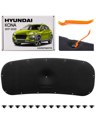 HYUNDAI KONA E 2017-2022 PANNELLO FONOASSORBENTE COFANO CON KIT CLIP 81125J9000 (Cod. AP-9DD9-23085_