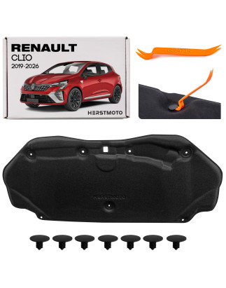 RENAULT CLIO V 2019-2026 PANNELLO FONOASSORBENTE COFANO CON KIT CLIP 658402884R (Cod. AP-259F-987B6_