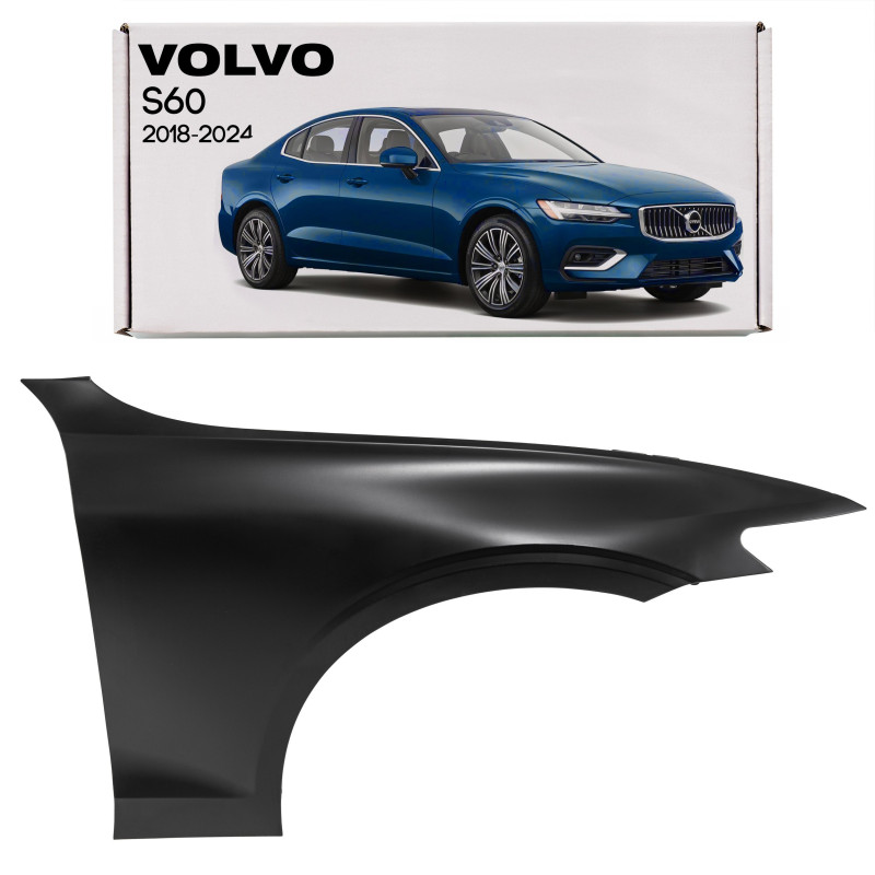 VOLVO S60 III 2018-2024 IN ACCIAIO PARAFANGO ANTERIORE DESTRO 31468171 (Cod. AP-1573-400E5_A4x4)
