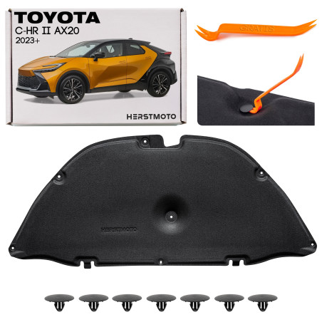 TOYOTA C-HR II AX20 2023+ PANNELLO FONOASSORBENTE COFANO CON KIT CLIP 53341-F4050 (Cod. AP-C635-2039