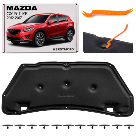 MAZDA CX-5 E KE 2012-2017 PANNELLO FONOASSORBENTE COFANO CON KIT CLIP KD6256681A (Cod. AP-20A2-4555C