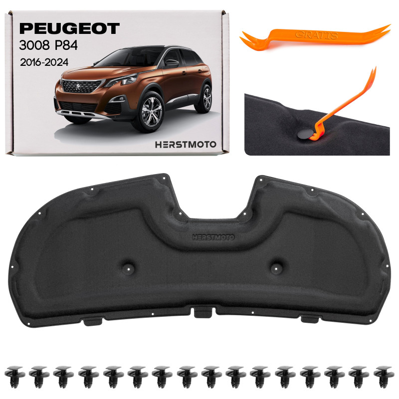 PEUGEOT 3008 II P84 2016-2024 PANNELLO FONOASSORBENTE COFANO 9811545980 (Cod. AP-2CA4-38361_A4x4)