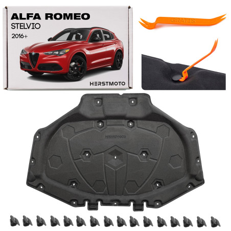 ALFA ROMEO STELVIO 2016+ PANNELLO FONOASSORBENTE COFANO 00505485400 (Cod. AP-72A7-691F0_A4x4)