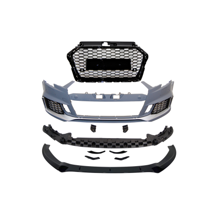 Paraurti Anteriori Audi A3 2016-2019 4 Portes / Cabriolet Look RS3 Spoiler Anteriore (Cod. E-TCA2021