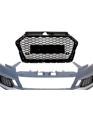Paraurti Anteriori Audi A3 2016-2019 4 Portes / Cabriolet Look RS3 Spoiler Anteriore (Cod. E-TCA2021