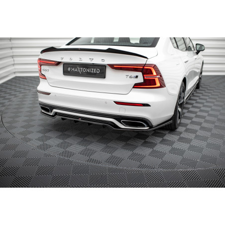Splitter posteriore (con barre verticali) Volvo S60/V60 R-Design Mk3 (Cod. M-VO-S60-3-RDESIGN-RD1G+R