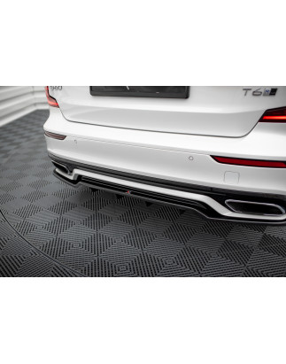 Splitter posteriore (con barre verticali) Volvo S60/V60 R-Design Mk3 (Cod. M-VO-S60-3-RDESIGN-RD1G+R