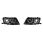 Fari Anteriori Angel Eyes BMW E46 '02/'05 4P. Elect. Black (Cod. E-FAB0029)