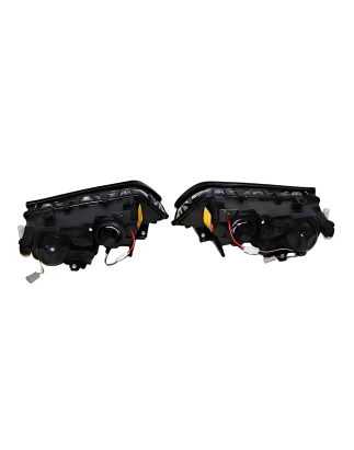 Fari Anteriori Angel Eyes BMW E46 '02/'05 4P. Elect. Black (Cod. E-FAB0029)