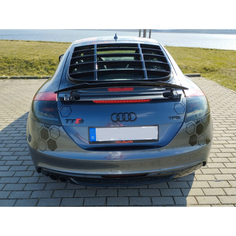 Louver lunotto in plastica ABS Audi TT 8J - Nero opaco da verniciare (Cod. S-AUTT8J-WL-01-AA)