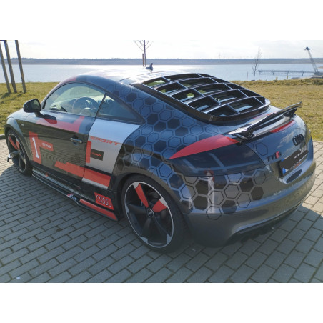 Louver lunotto in plastica ABS Audi TT 8J - Nero opaco da verniciare (Cod. S-AUTT8J-WL-01-AA)