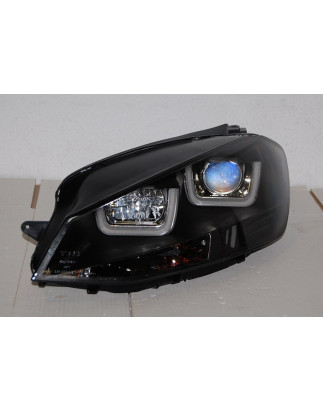 Fari Day Light Volkswagen Golf 7 Black (Cod. E-FAW127)