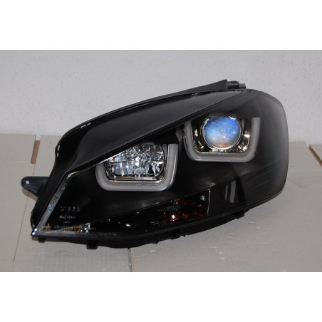 Fari Day Light Volkswagen Golf 7 Black (Cod. E-FAW127)