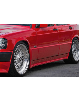 Minigonne laterali in plastica ABS Mercedes W201 (Cod. S-MW201-S-01-A)