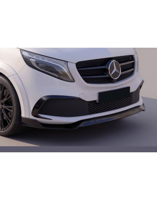 Splitter anteriore 2019-2024 in plastica ABS Mercedes Vito W447 (Cod. S-MW447-FD-01-A)