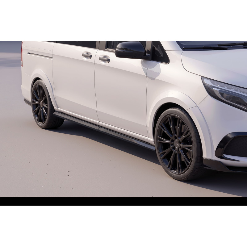 Minigonne laterali 2014+ in plastica ABS Mercedes Vito W447 (Cod. S-MW447-S-01-A)