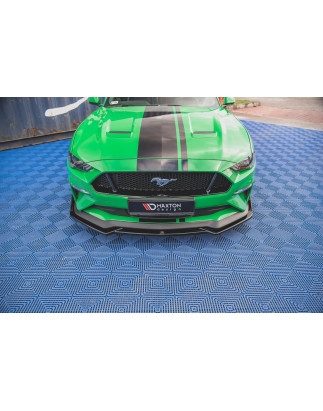 SPLITTER ANTERIORE V.1 + Flaps Ford Mustang GT Mk6 Facelift (Cod. M-FO-MU-6F-GT-FD1G+FSF)