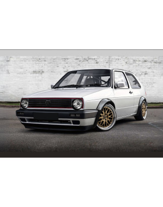 Allargamenti passaruota anteriori e posteriori in plastica ABS Volkswagen Golf 2 (Cod. S-VGII-AE-01-