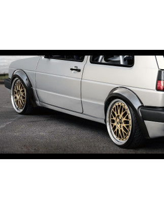 Allargamenti passaruota anteriori e posteriori in plastica ABS Volkswagen Golf 2 (Cod. S-VGII-AE-01-