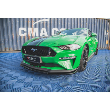 SPLITTER ANTERIORE V.2 + Flaps Ford Mustang GT Mk6 Facelift (Cod. M-FO-MU-6F-GT-FD2G+FSF)