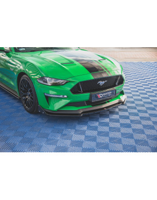SPLITTER ANTERIORE V.2 + Flaps Ford Mustang GT Mk6 Facelift (Cod. M-FO-MU-6F-GT-FD2G+FSF)