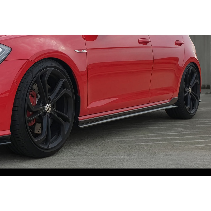 Minigonne laterali TCR in plastica ABS Volkswagen Golf 7/7,5 (Cod. S-VWG7-S-01-A)