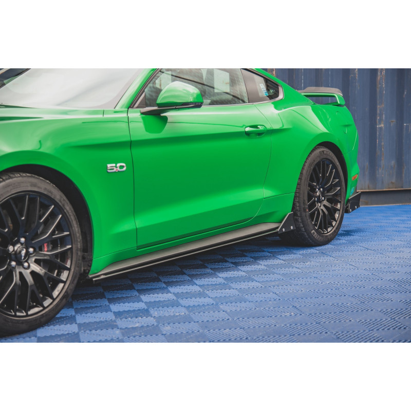 Diffusori minigonne + Flaps Ford Mustang GT Mk6 Facelift (Cod. M-FO-MU-6F-GT-SD1G+SF)
