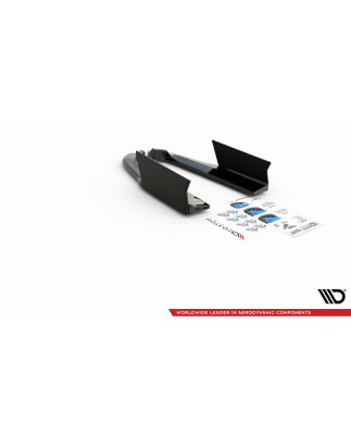 Splitters posteriori laterali V.1 + Flaps Ford Mustang GT Mk6 Facelift (Cod. M-FO-MU-6F-GT-RSD1G+RSF