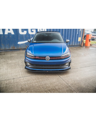 SPLITTER ANTERIORE street pro Volkswagen Polo GTI Mk6 (Cod. M-VWPO6GTICNC-FD3B)