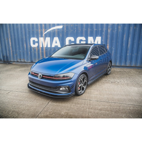 SPLITTER ANTERIORE street pro Volkswagen Polo GTI Mk6 (Cod. M-VWPO6GTICNC-FD3B)