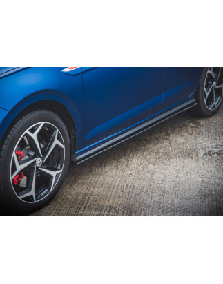 Diffusori minigonne street pro Volkswagen Polo GTI Mk6 (Cod. M-VWPO6GTICNC-SD3B)