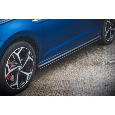 Diffusori minigonne street pro Volkswagen Polo GTI Mk6 (Cod. M-VWPO6GTICNC-SD3B)