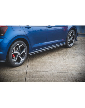 Diffusori minigonne street pro Volkswagen Polo GTI Mk6 (Cod. M-VWPO6GTICNC-SD3B)