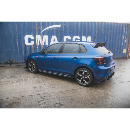 Diffusori minigonne street pro + Flaps Volkswagen Polo GTI Mk6 (Cod. M-VWPO6GTICNC-SD3B+SF1G)