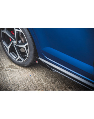 Diffusori minigonne street pro + Flaps Volkswagen Polo GTI Mk6 (Cod. M-VWPO6GTICNC-SD3B+SF1G)