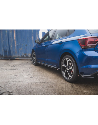 Diffusori minigonne street pro + Flaps Volkswagen Polo GTI Mk6 (Cod. M-VWPO6GTICNC-SD3B+SF1G)