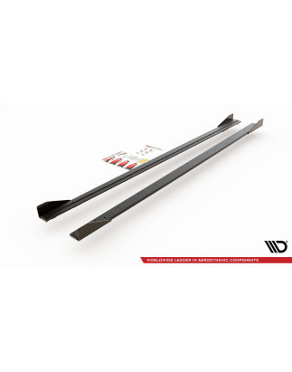 Diffusori minigonne street pro + Flaps Volkswagen Polo GTI Mk6 (Cod. M-VWPO6GTICNC-SD3B+SF1G)